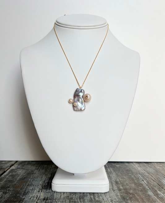 Bubble Pearl Pendant Necklace