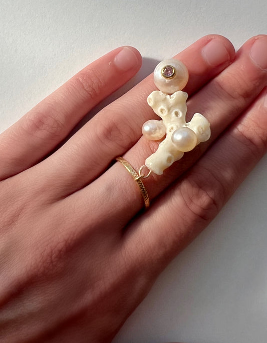 Coral Charm Ring