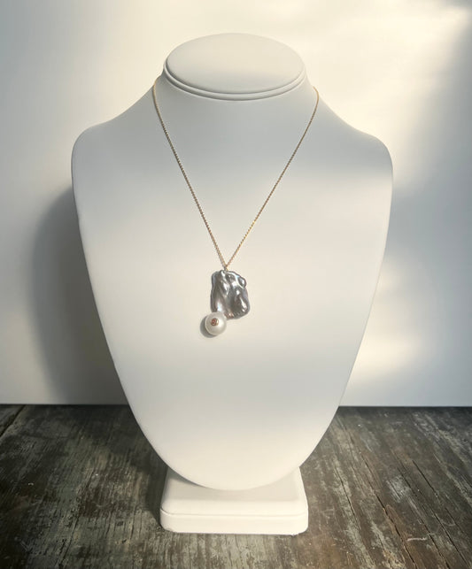 Bubble Pearl Pendant Necklace